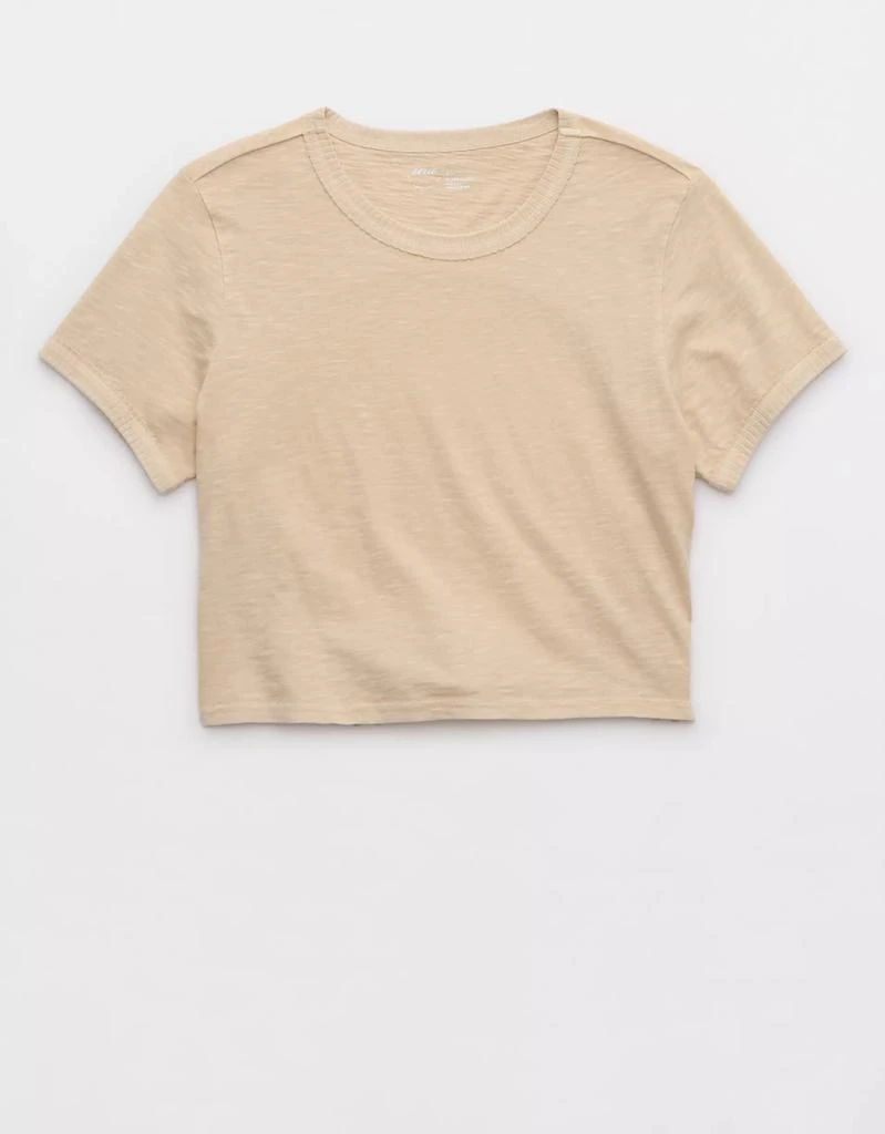 Aerie Aerie Summer House Crochet Open Back Baby T-Shirt 3