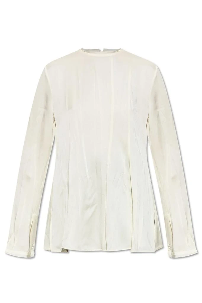 Jil Sander Jil Sander Envers Satin Crewneck Top from Cettire