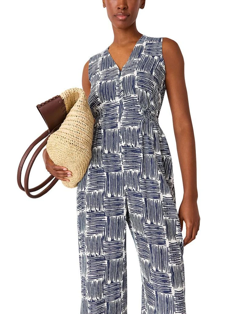 Whistles Petites Hatched Squares Jumpsuit 2