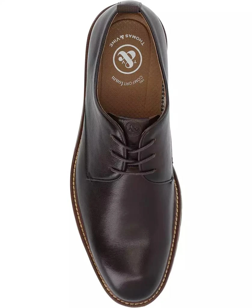 Thomas & Vine Men's Davies Tru Comfort Foam Plain Toe Lace-up Derby Shoes 4