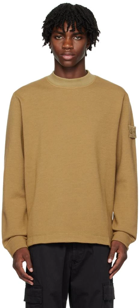 Stone Island Beige Patch Sweatshirt 1