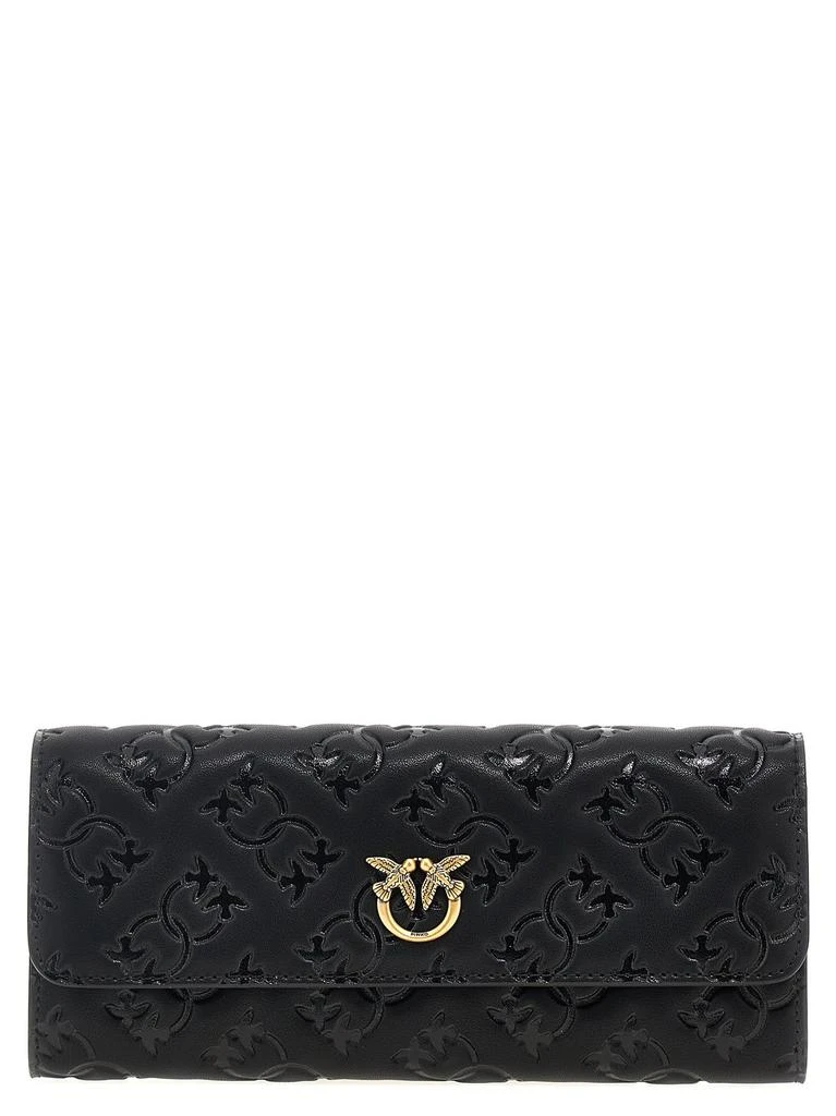 PINKO Pinko Love Birds Embossed Chain-Linked Wallet 1
