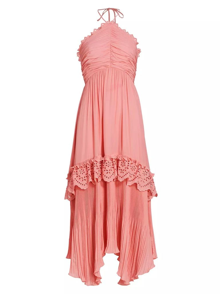 Ramy Brook Dulce Pleated Halter Maxi Dress 1