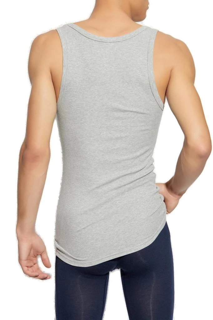 Versace Versace Logo-Embroidered Sleeveless Ribbed Tank Top 3