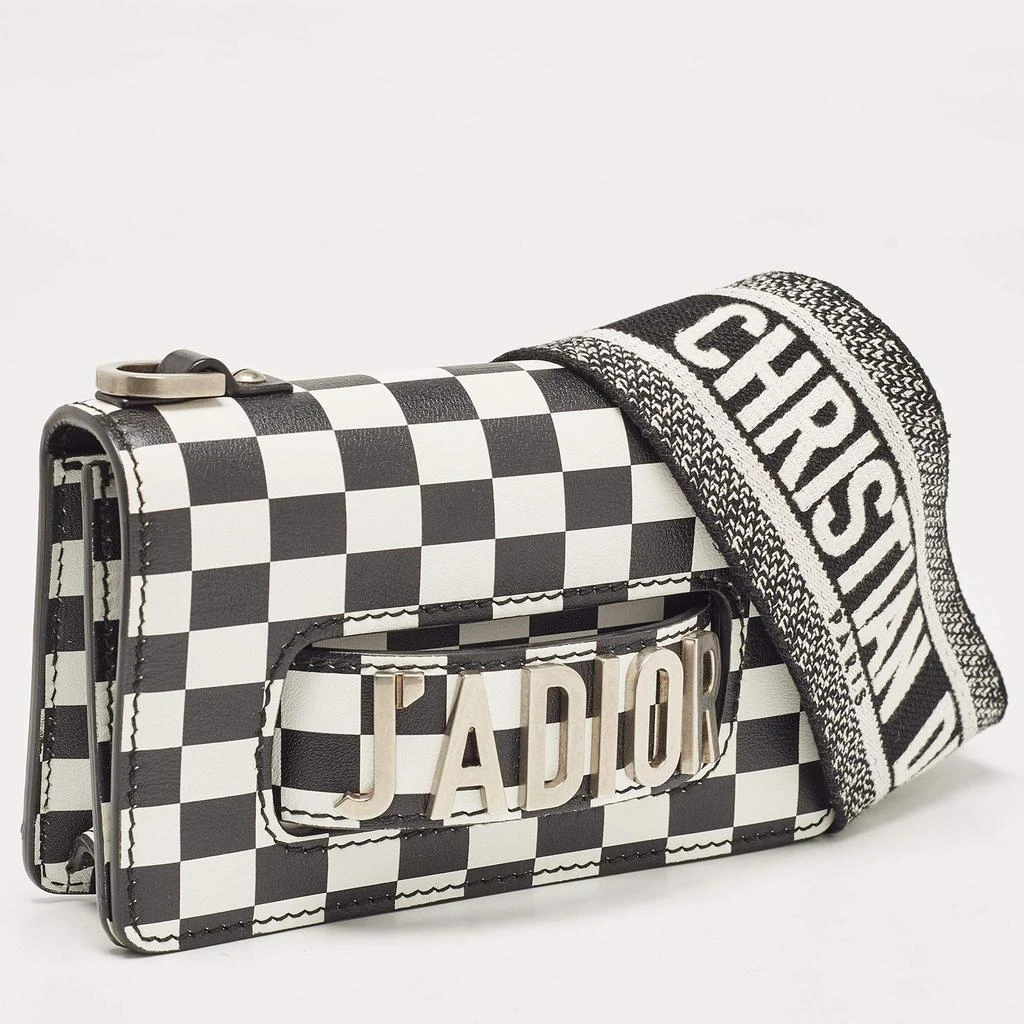 Dior Dior Black/White Leather Miss J'Adior Checkered Crossbody Bag 3