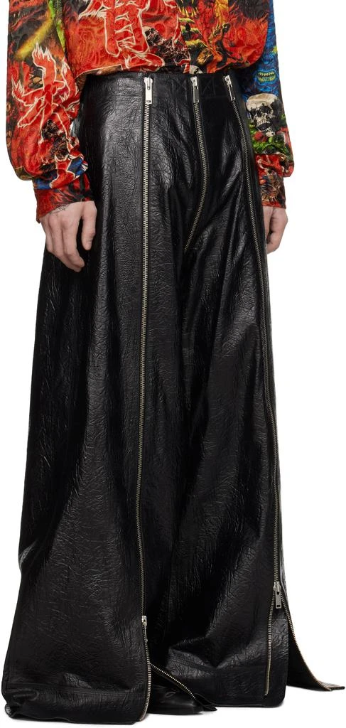 LU'U DAN Black Flight Leather Pants 2
