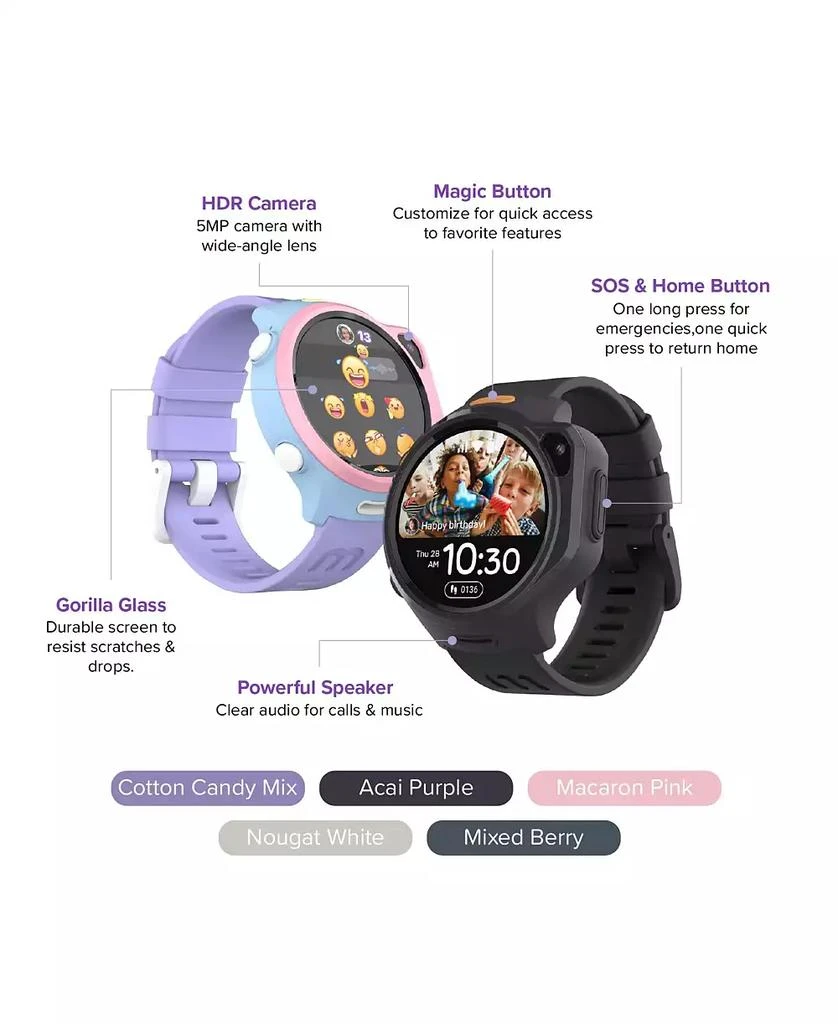 myFirst Fone R2 (Mixed Berries) Kids Smartwatch Phone with GPS Tracker, Video Calls, Messaging, SOS Button, eSIM Technology - Gift For Boy Ages 5-12 (US
CA) 9