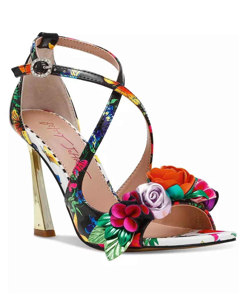 Betsey Johnson Women's Mikah Floral Stiletto Dress Sandals 1