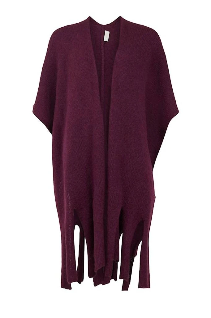 NOEN Noen - Women
s Prune Fringed Wrap Poncho