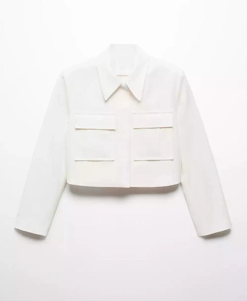 Mango Women's Pockets Detail Cropped Jacket 4