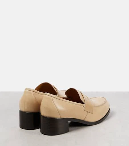 The Row Vera leather loafer pumps 3