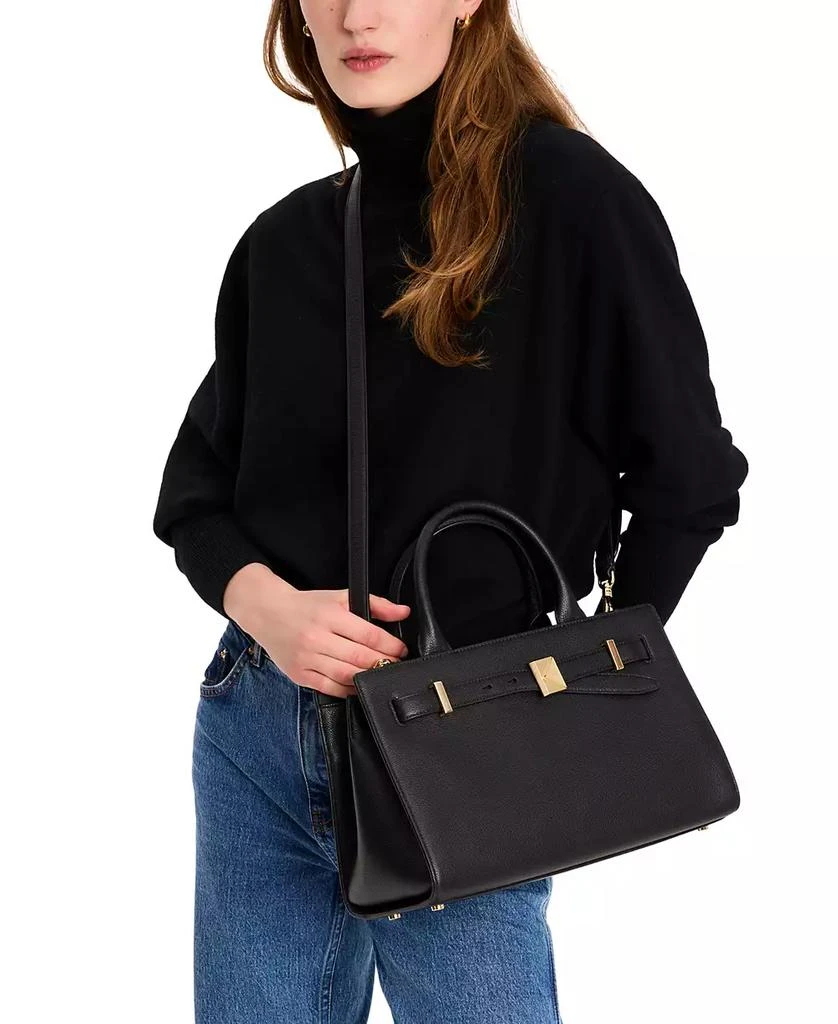 Kate Spade Deco Pebbled Leather and Suede Medium Satchel 3