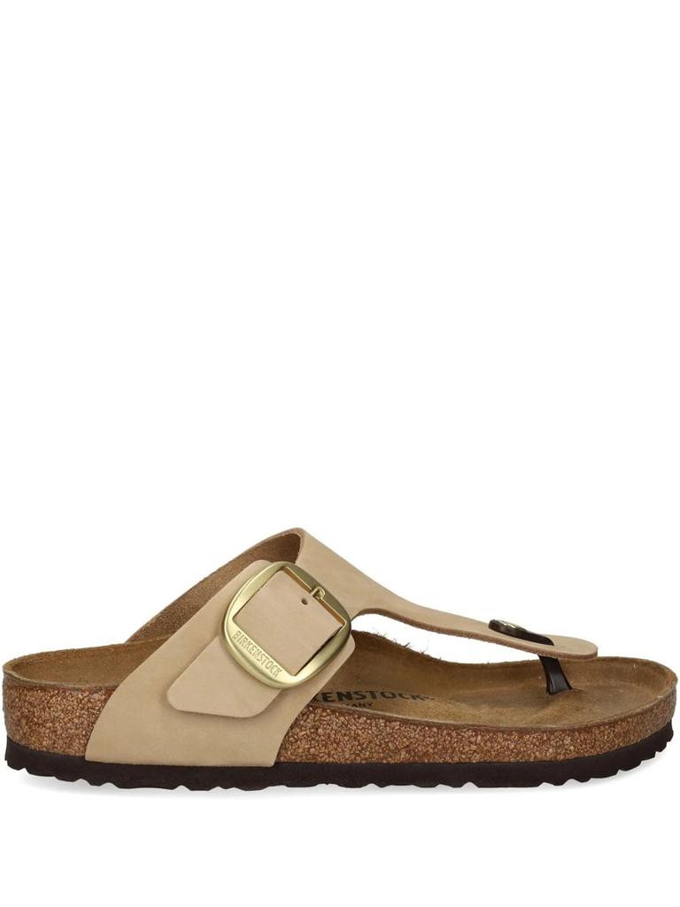 Birkenstock Birkenstock Gizeh Big Buckle Sandcastle, Nubuck Leather Shoes