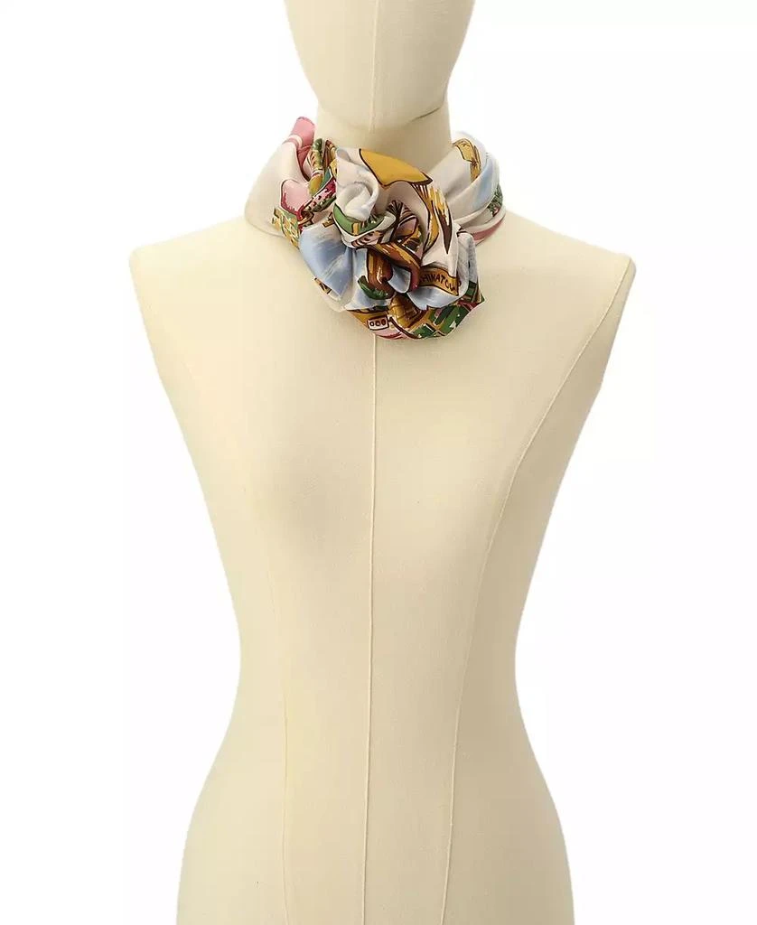 Coach Women's New York Map Print Silk Square Scarf 6