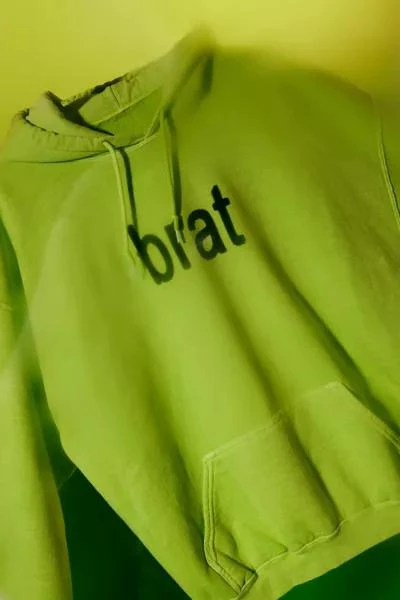 Urban Outfitters Charli XCX UO Exclusive Brat Graphic Hoodie Sweatshirt 1