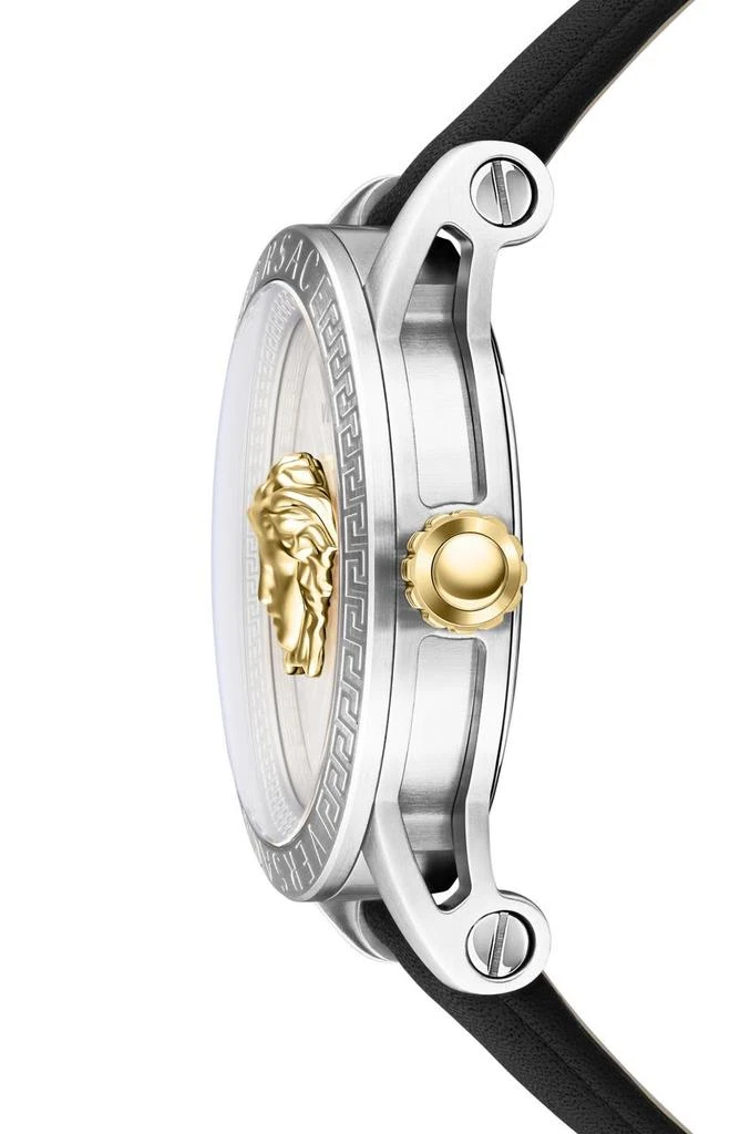 Versace V-Code Leather Strap Watch, 43mm 2