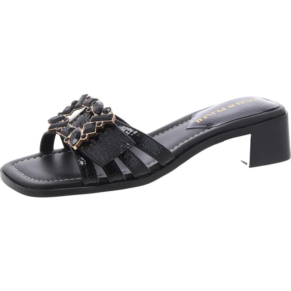 Donald J Pliner Womens Embellished Leather Mules