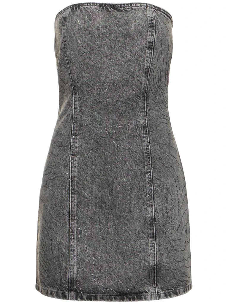 ROTATE Birger Christensen Stonewashed Cotton Denim Mini Dress 1