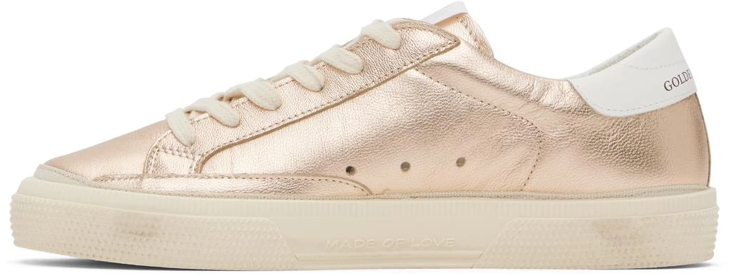 Golden Goose Kids Pink & White May Sneakers 3