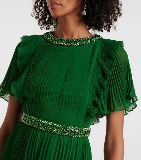 Self Portrait Crystal-embellished ruffled gown 4
