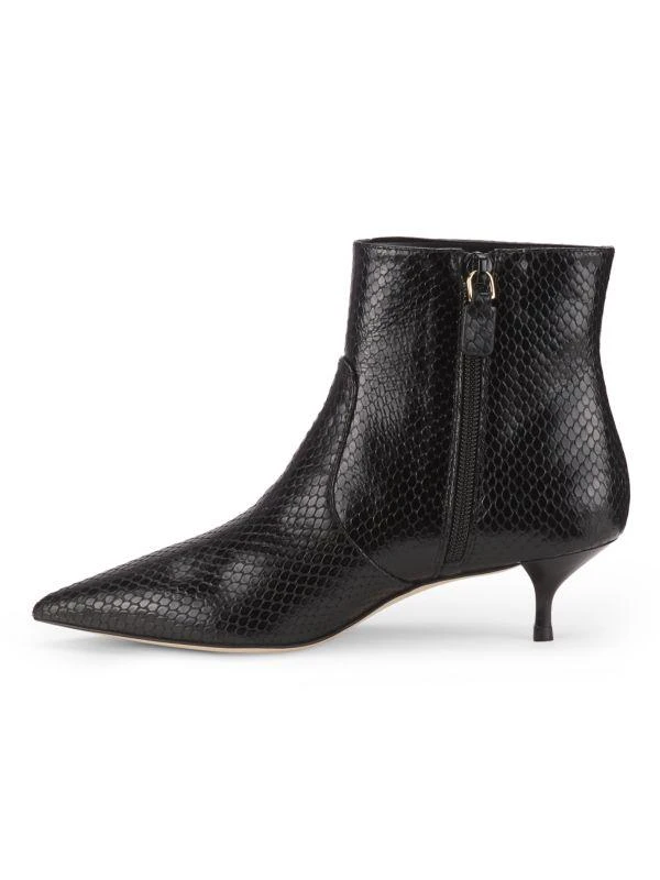 Stuart Weitzman 44MM Mara Snakeskin Embossed Leather Ankle Boots 4