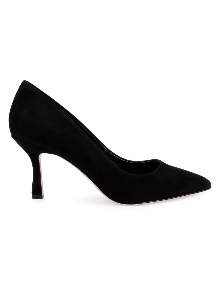 L'Agence Fleur 75MM Suede Pumps 1