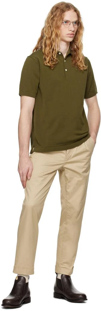 BEAMS PLUS Beige 1 Pleat Trousers 4