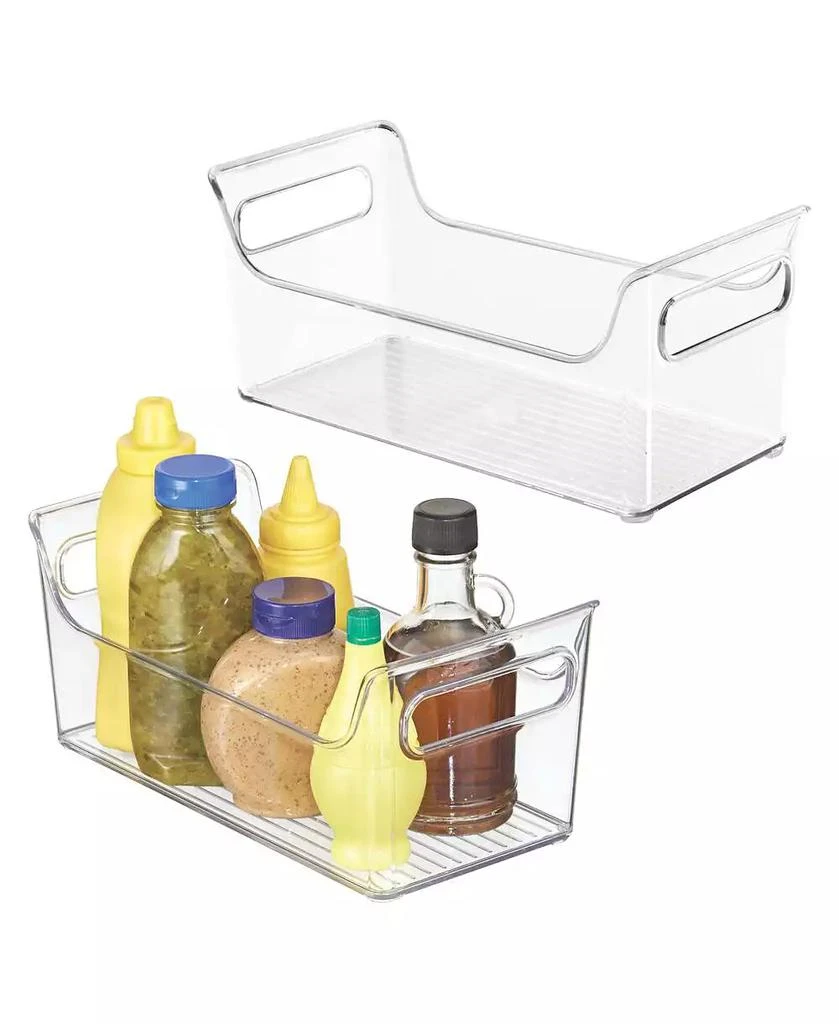 iDesign Plastic Condiment Organizer with Handles, Set of 2, Clear, Made in USA