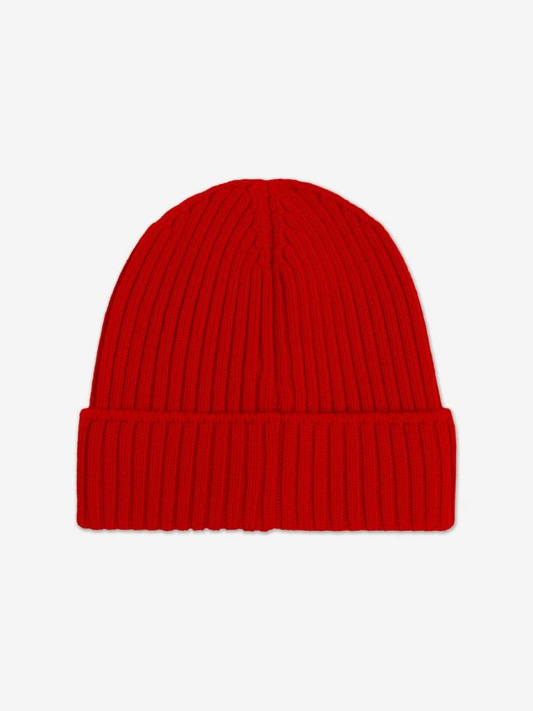 Moncler Moncler Enfant Boys Wool Knit Beanie Hat in Red 2