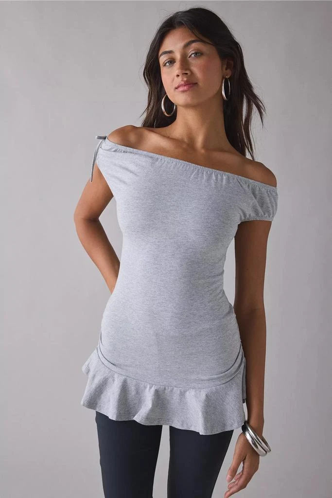 Motel Motel Kanao Off-The-Shoulder Ruffle Tunic Top