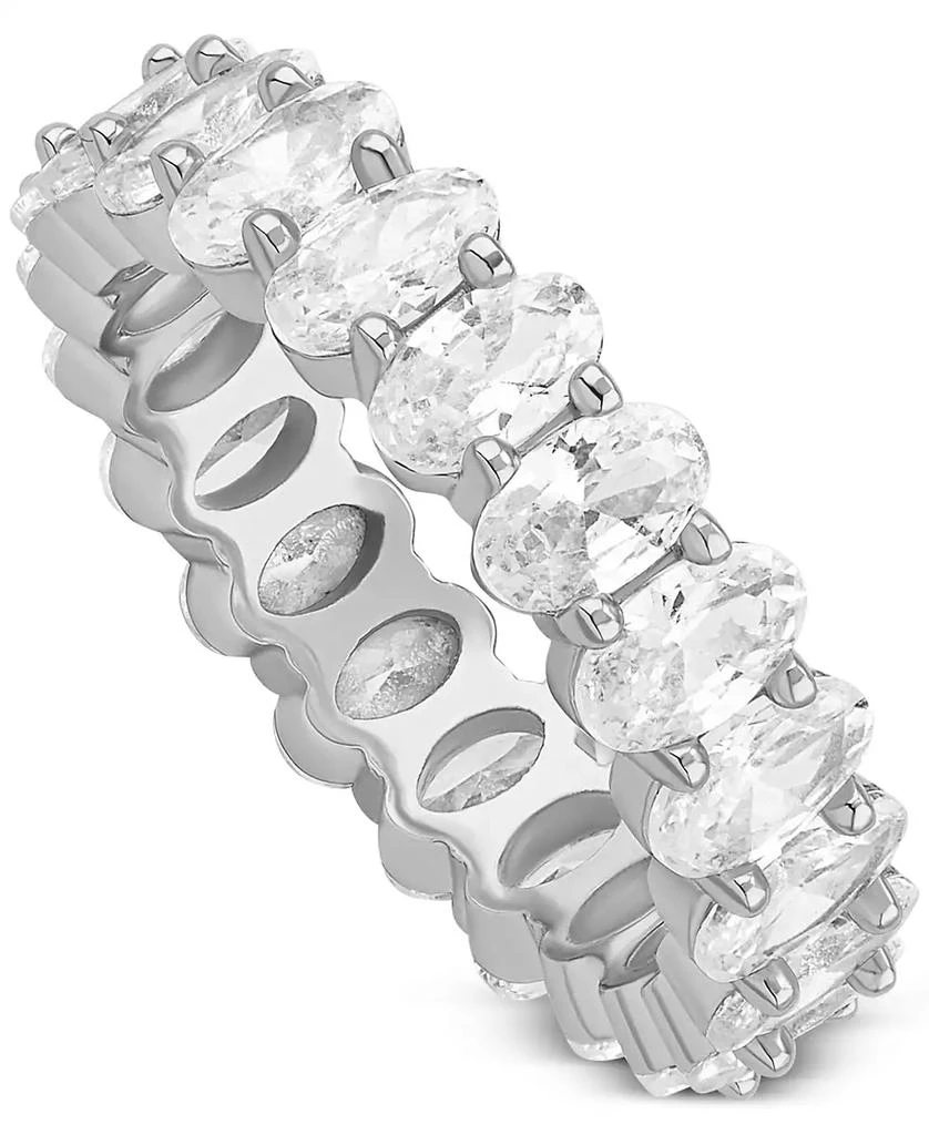 Giani Bernini Oval Cubic Zirconia Band Ring in Sterling Silver, Exclusively at Macy's 1