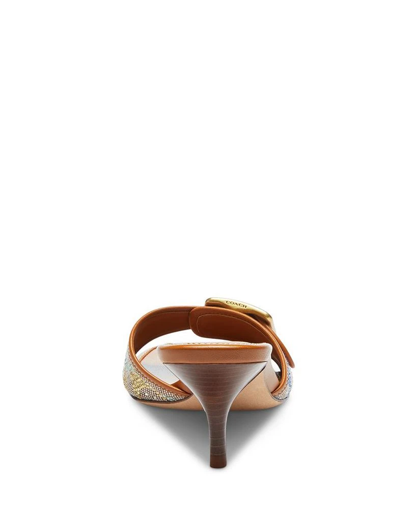 Coach Women
s Margot Crystal Signature Jacquard Kitten Heel Sandals 5