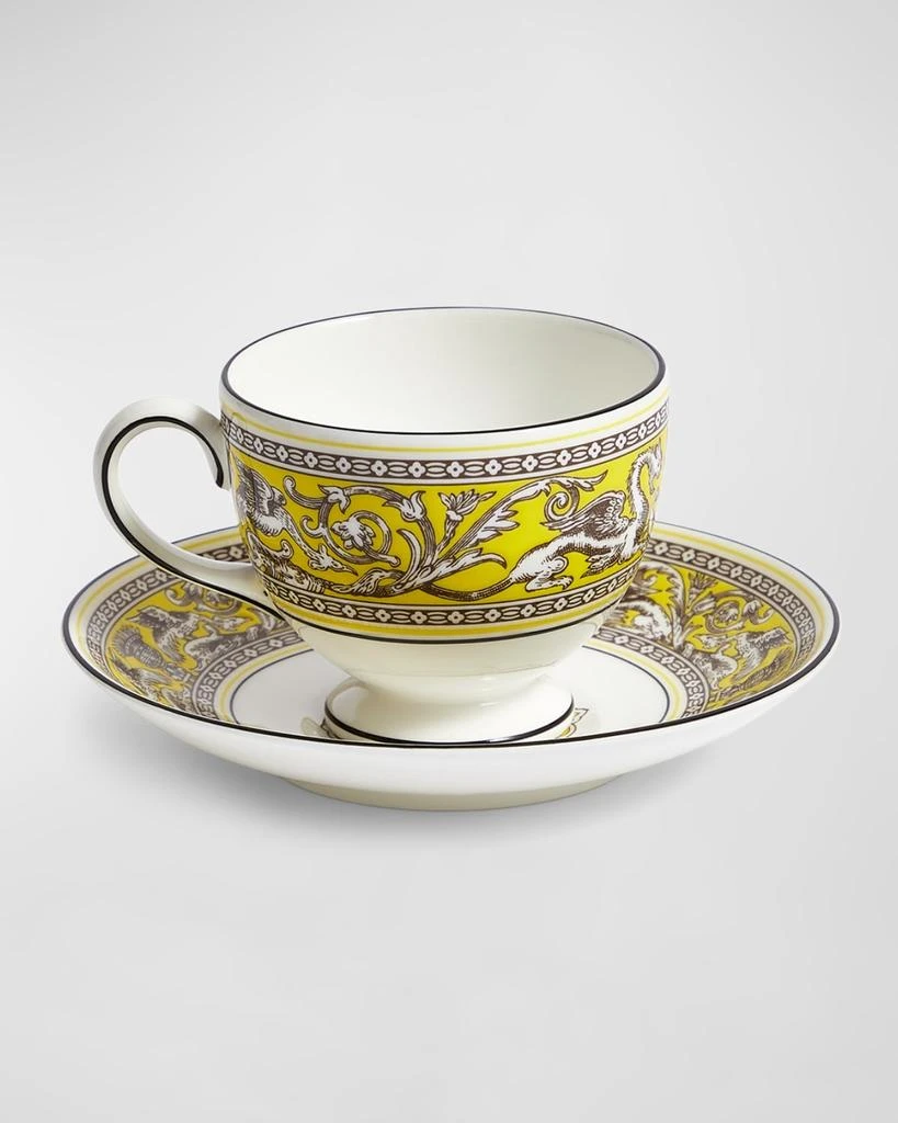 Wedgwood Florentine Citron Teacup & Saucer, 6.1 oz. 2