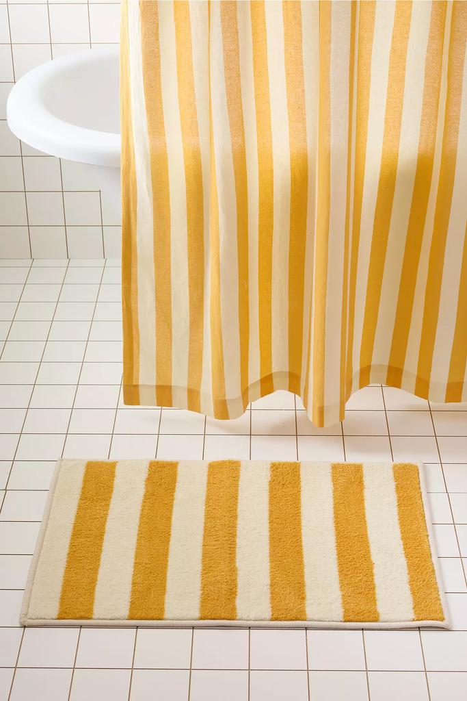 Awning Stripe Plush Printed Bath Mat - Thumbnail 5