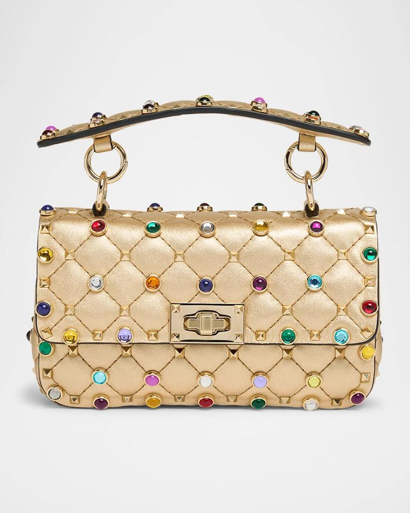 Valentino Quilted Laminated Leather Rockstud Shoulder Bag 1