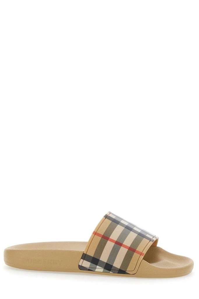 Burberry Burberry Kids Checked Slip-On Slides