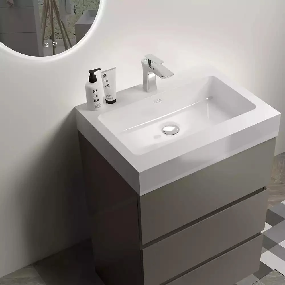 Streamdale Furniture Streamdale 24" Gray Bathroom Vanity with Sink 5