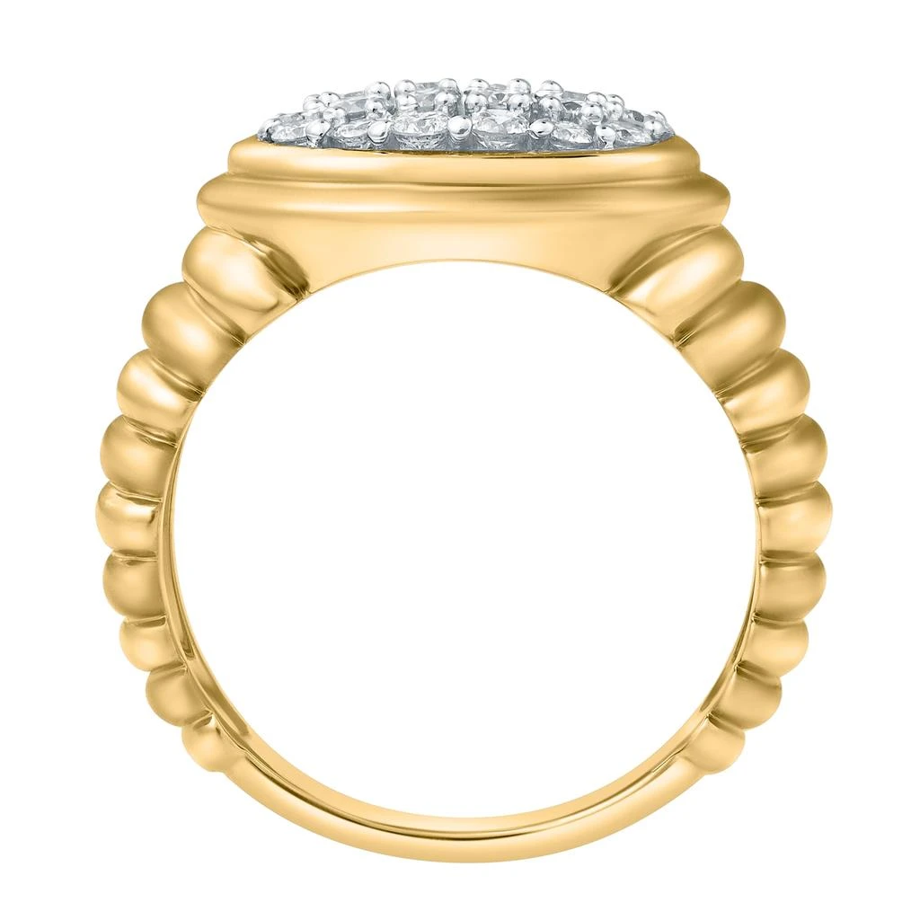 LuvMyJewelry Celeste 0.6 Ct 14K Gold Puff Diamond Ring 3