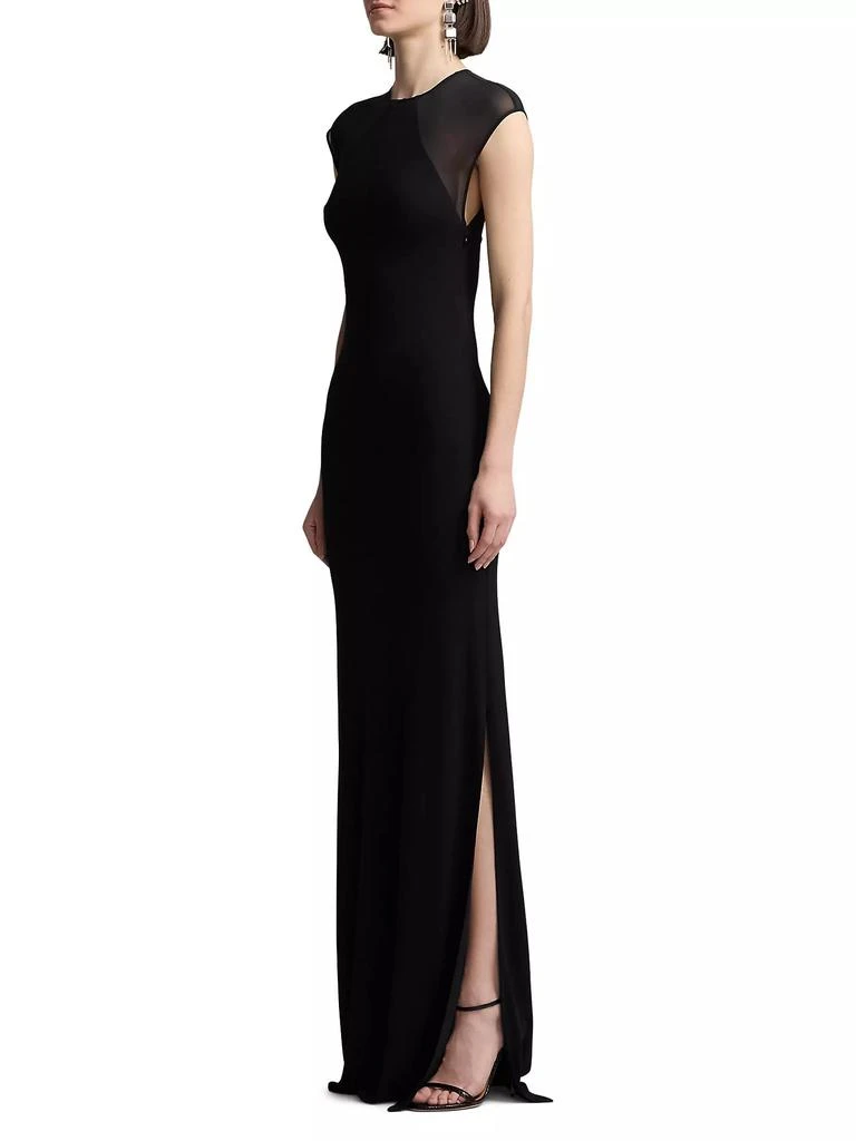 Ralph Lauren Mesh Cap Sleeve Slip Gown 3