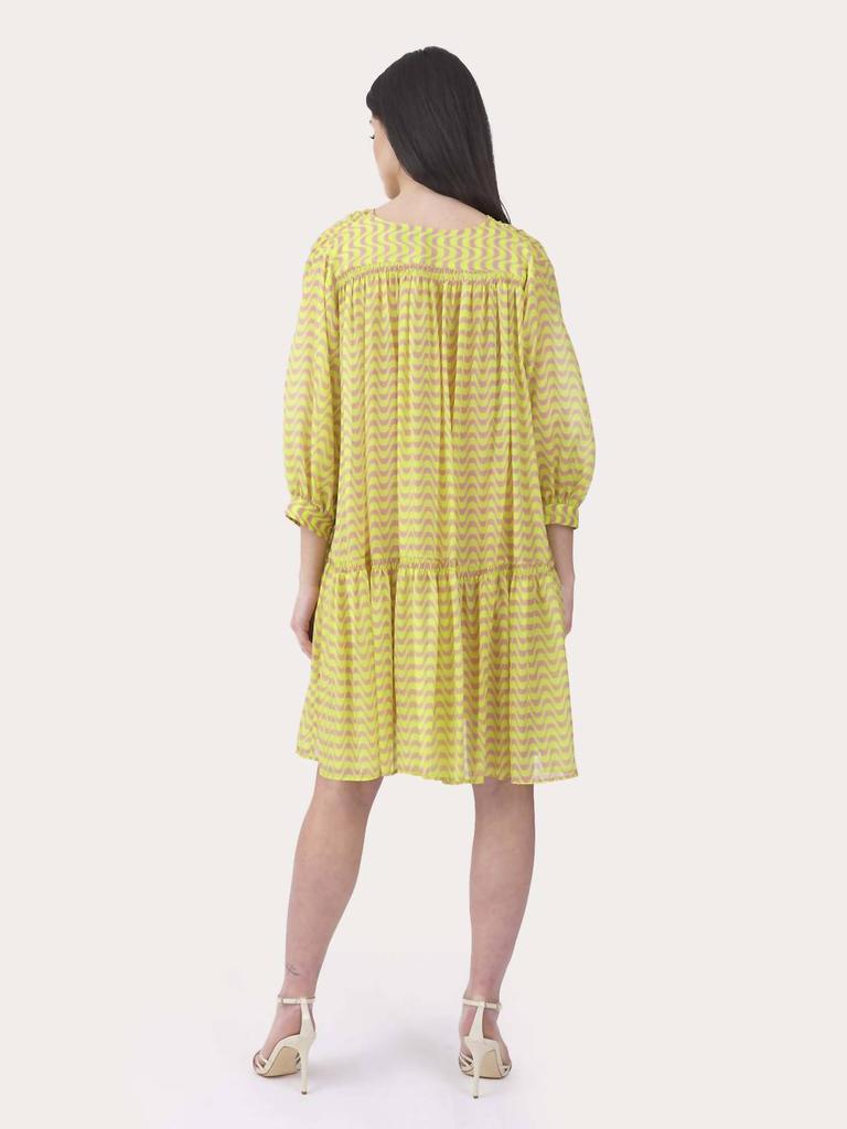 Attic and Barn Fidel Dress In Yellow