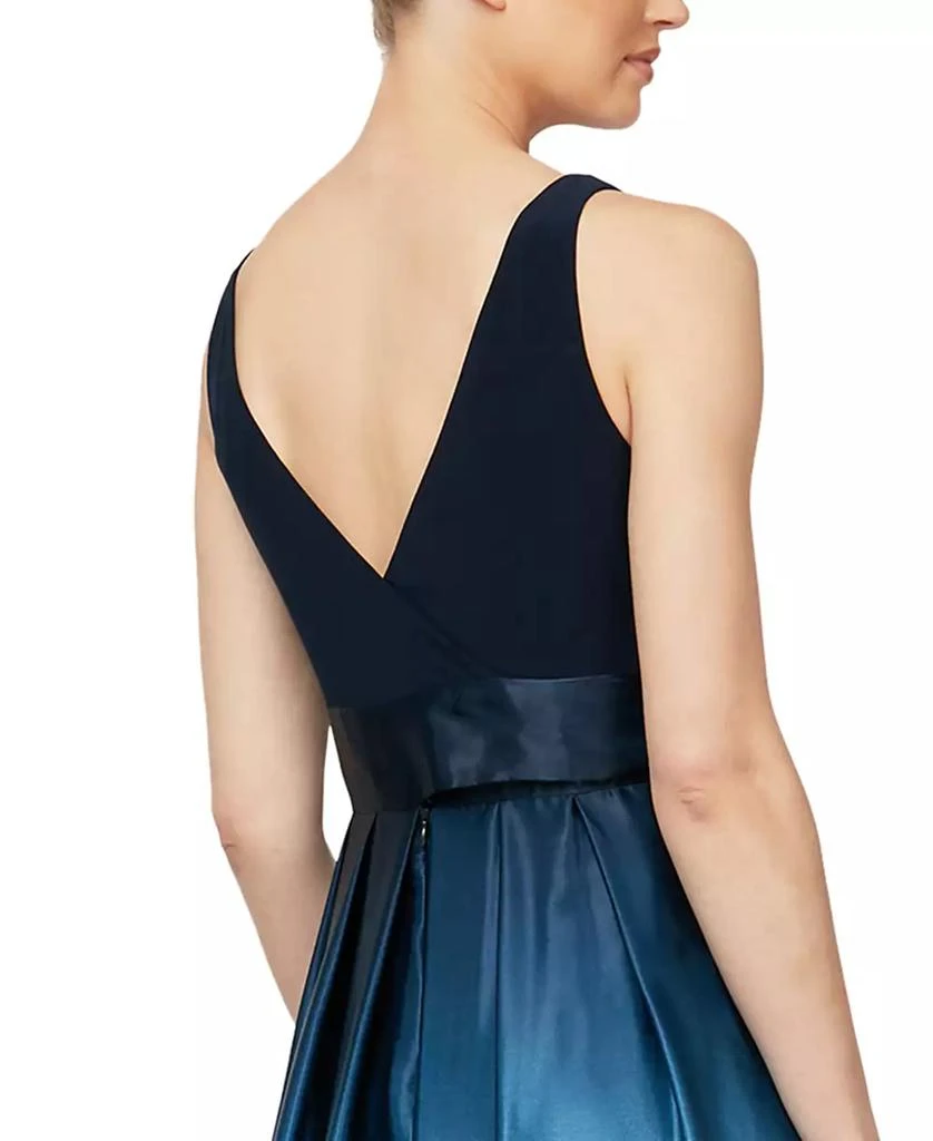 SL Fashions Ombré Satin Bow Sash Gown 4