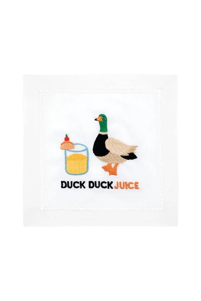 August Morgan Duck Duck Juice Cocktail Napkins In White