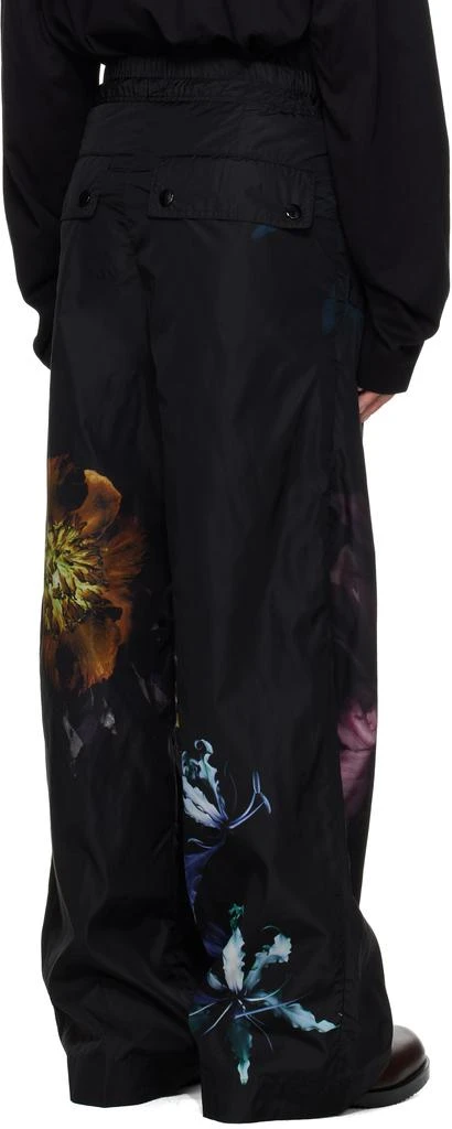 Dries Van Noten Black Floral Print Trousers 3