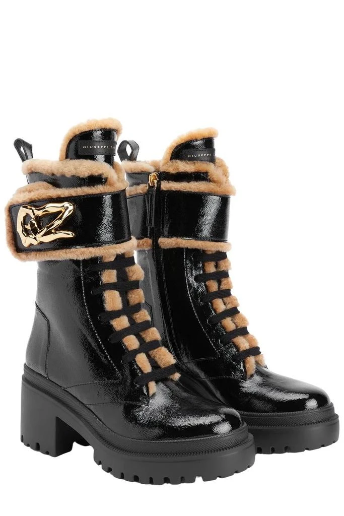 Giuseppe Zanotti Giuseppe Zanotti Gz Paloma Fur Trim Biker Boots 3
