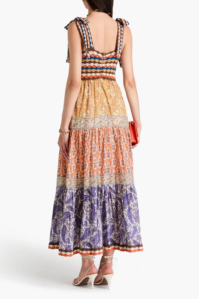 Zimmermann Paisley-print cotton-voile and crochet maxi dress 3