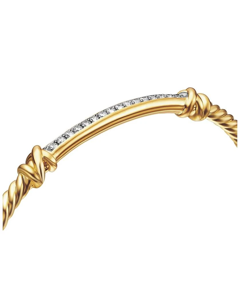 David Yurman Petite Helena Two Station Wrap Bracelet in 18K Yellow Gold with Diamonds 4