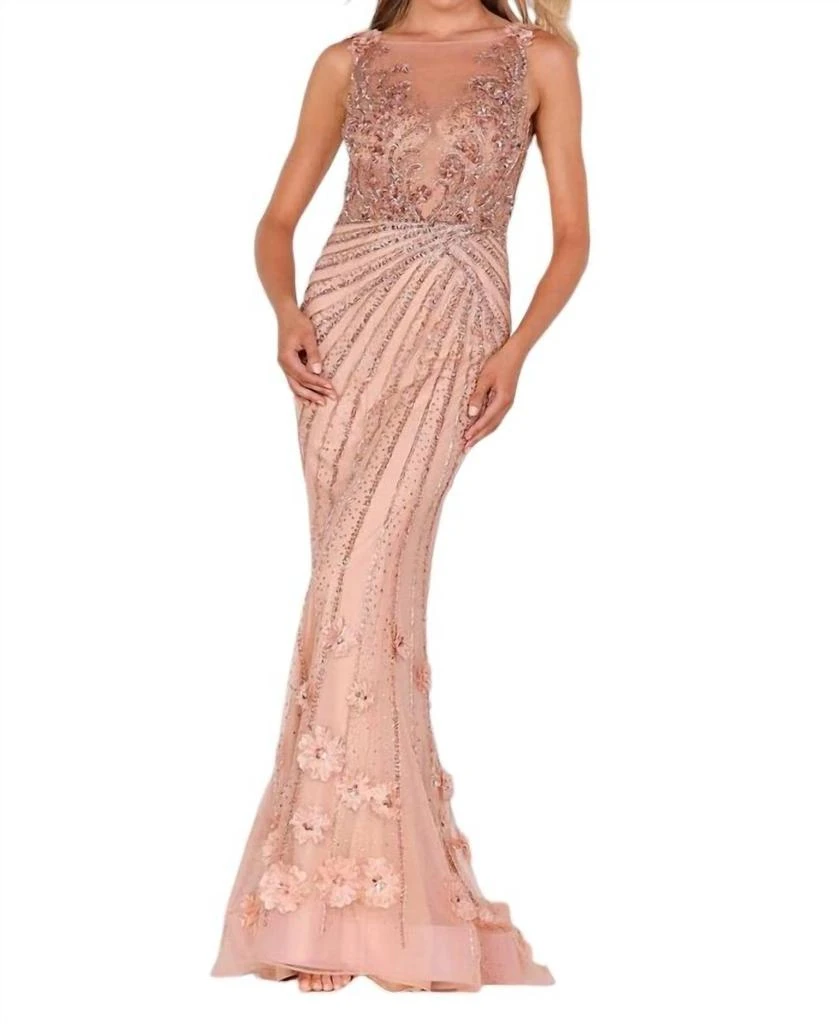 Terani Couture Terani Couture - SLEEVELESS FLORAL LACE GOWN 1