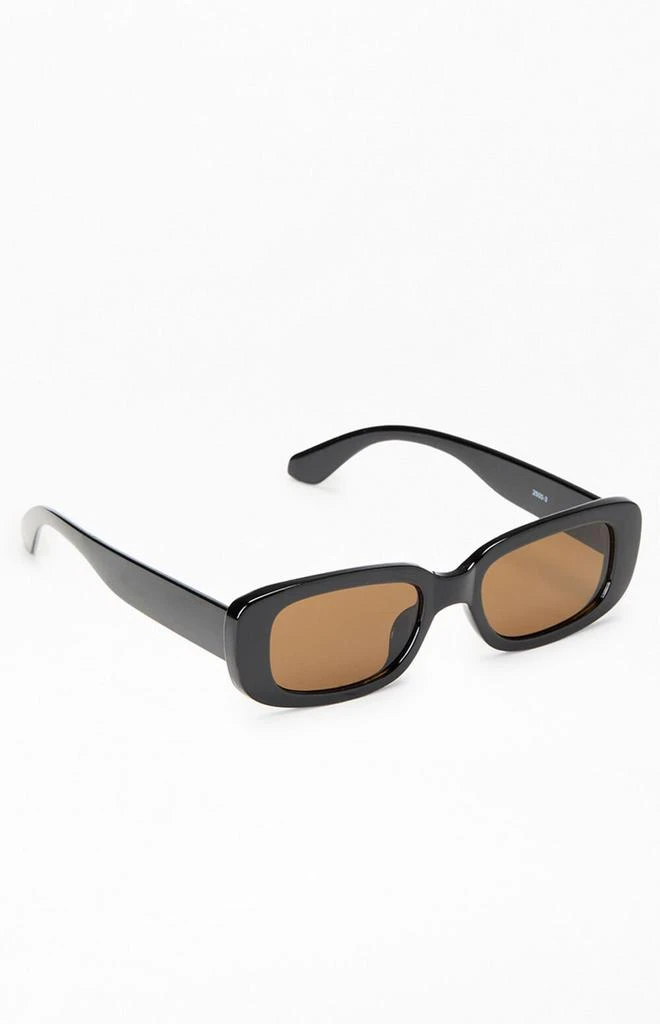 PacSun Black & Brown Plastic Square Sunglasses 1