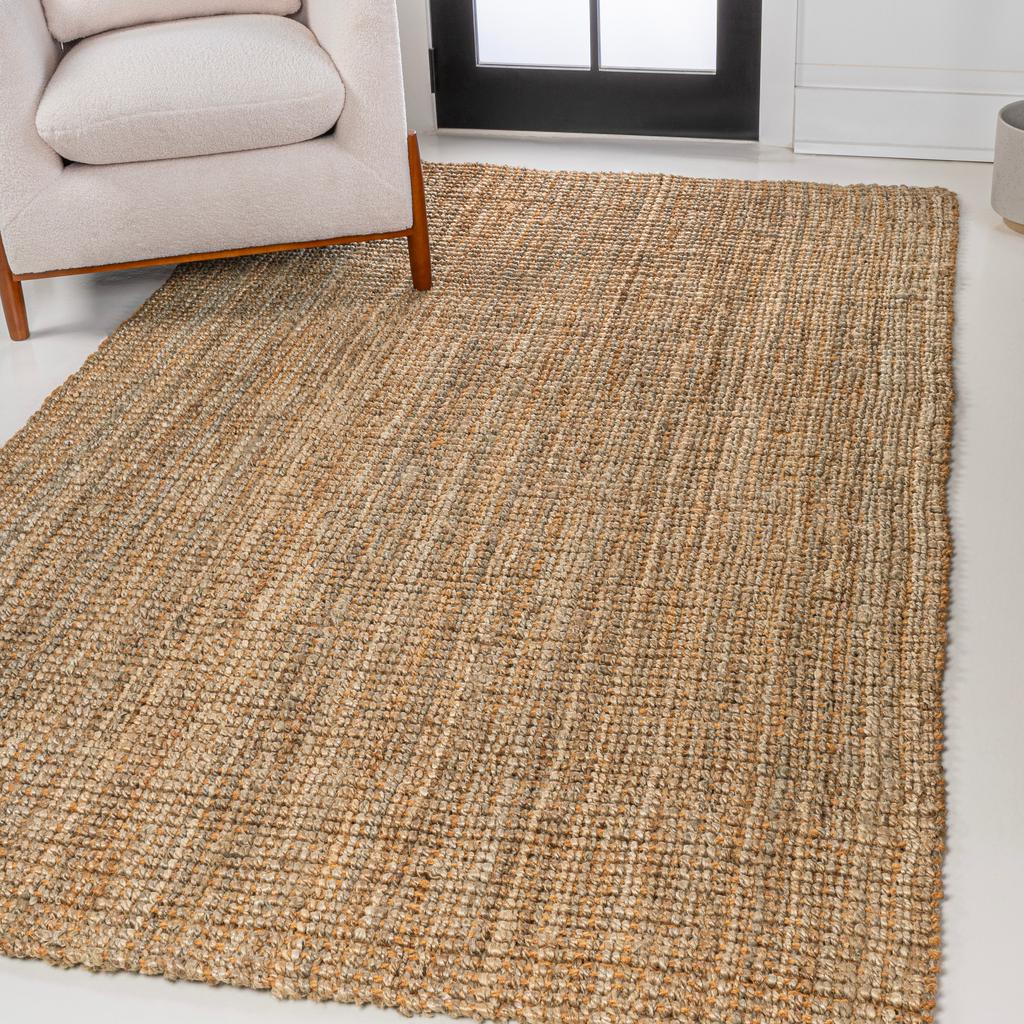 JONATHAN Y Biot Traditional Rustic Handwoven Jute Solid Natural Area Rug