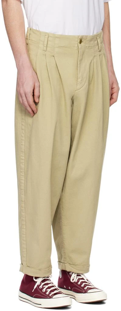 YMC YOU MUST CREATE Beige Peg Trousers 2